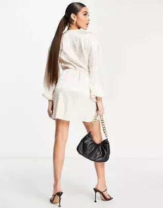 Asos Design Women's Cream Dress ANF1106