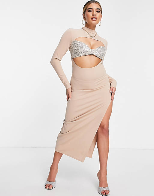 ASOS Design Women's Nude  Dress AMF1099