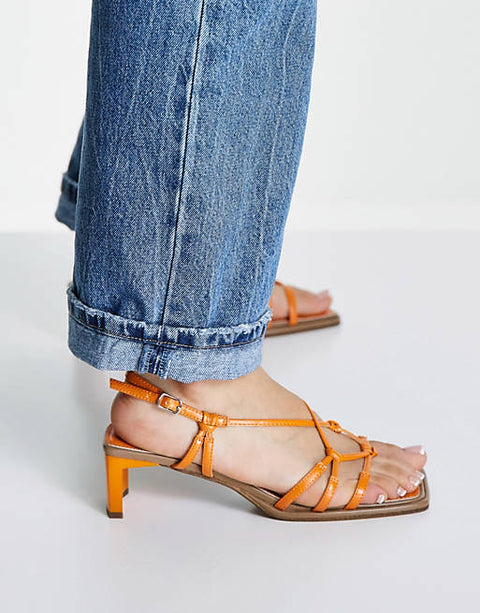 Topshop  Women's Orange Sandal ANS163 (Shoes26,27)(shr)