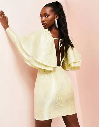 Asos Design Women's Yellow Dress ANF781