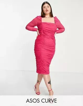 Asos Design  Women's Fuchsia  Dress ANF891