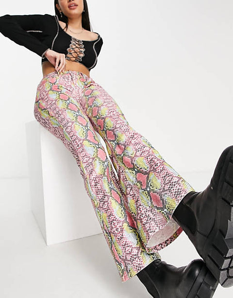Asos Design Women's Multicolor Trouser ANF489 (LR78) (shr)