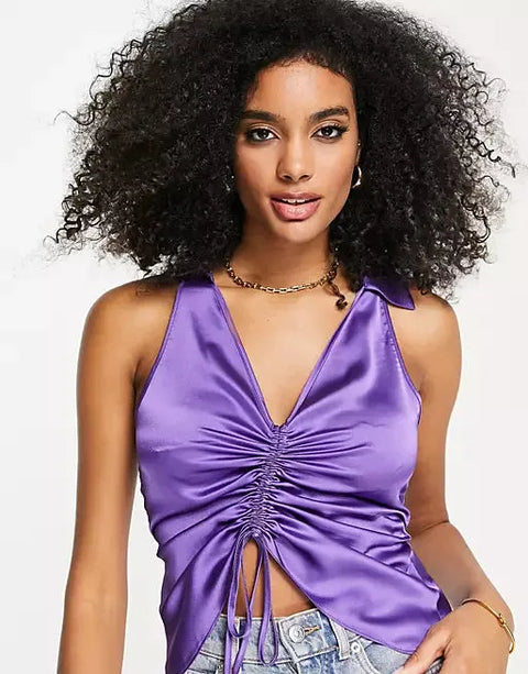 Asos Design Women's Purple Blouse ANF667