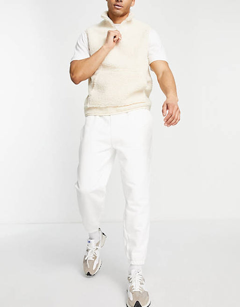 Asos Design Men's White Sweatpant ANF463 (LR78)(SHR)