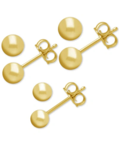 And Now This Women's 3-pc. Set Silver Plated Ball Stud Earring | And Now This in Lebanon