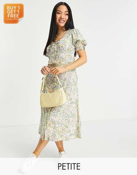 Miss Selfridge Women's Multicolor Button Dress ANF3355