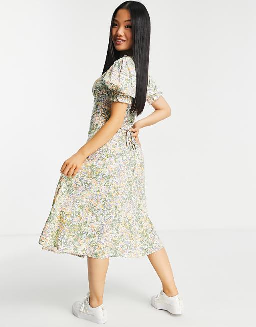 Miss Selfridge Women's Multicolor Button Dress ANF3355