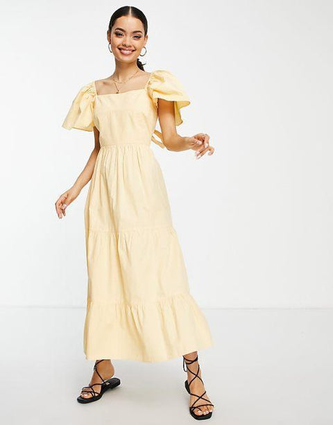Miss Selfridge Women's Yellow Off-Shoulder Dress |Miss Selfridge in Lebanon