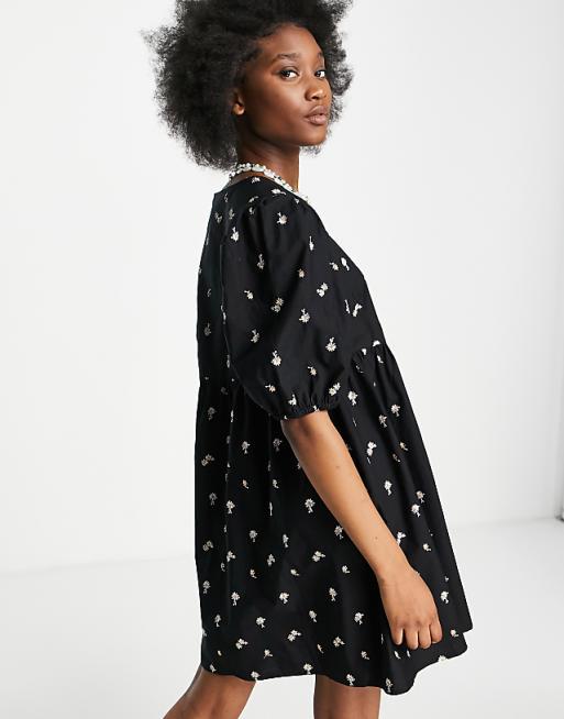 Miss Selfridge Women's Black Smock Dress ANF3358