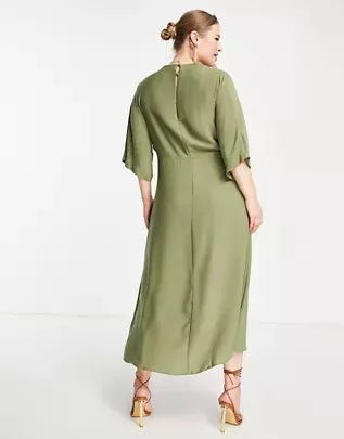 Asos Design Women's Khaki Dress ANF901