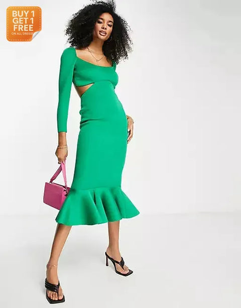 Asos Design Women's Green Dress ANF1050