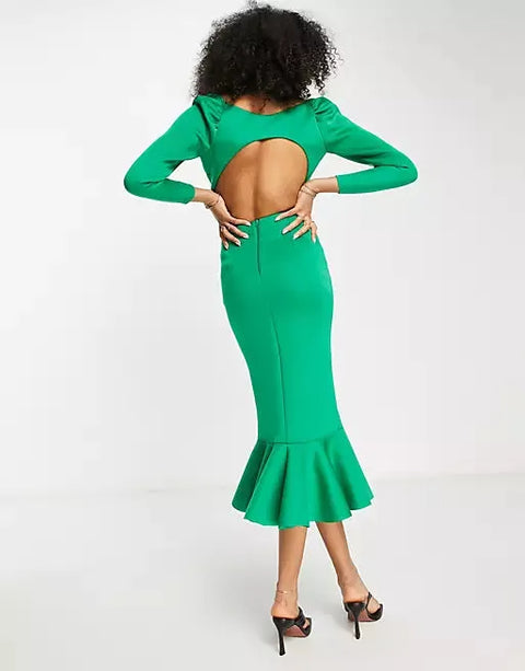 Asos Design Women's Green Dress ANF1050
