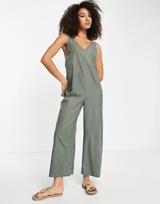 Asos Design Women's Khaki Jumpsuit ANF890
