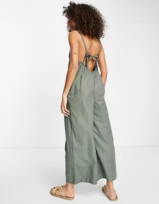 Asos Design Women's Khaki Jumpsuit ANF890