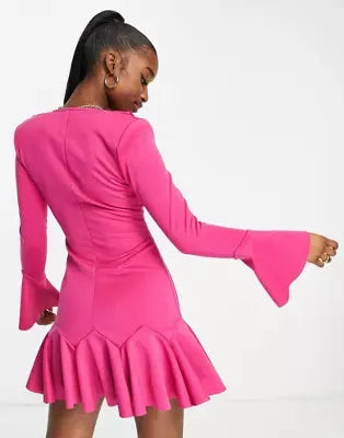 Asos Design Women's Fuchsia Dress ANF843