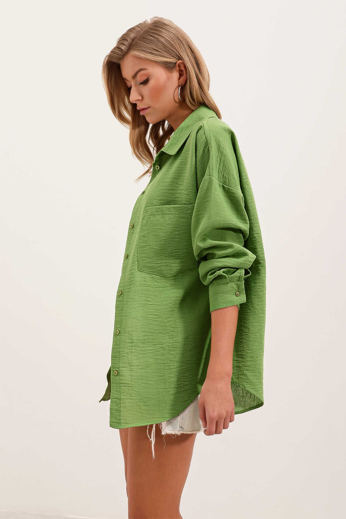 Big Dart Women's Light Green Long Sleeve Shirt | Big Dart In Lebanon