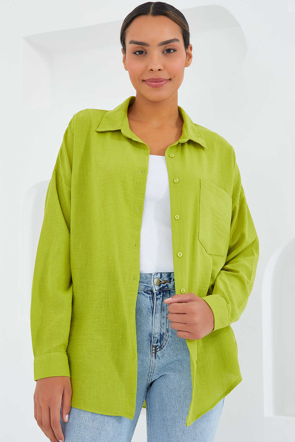 Big Dart Women's Light Green Long Sleeve Shirt | Big Dart In Lebanon