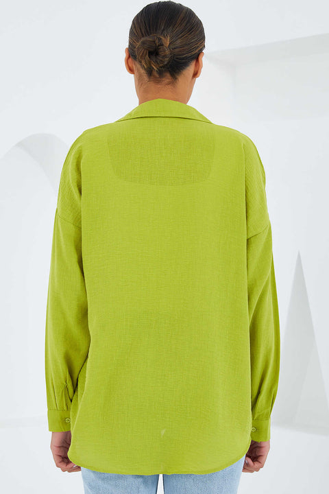 Big Dart Women's Light Green Long Sleeve Shirt | Big Dart In Lebanon