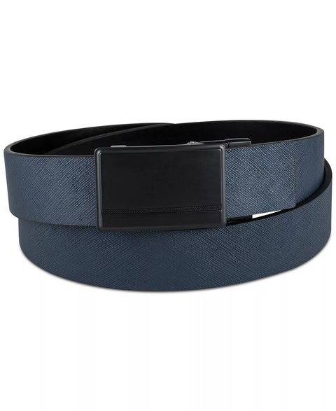 Alfani Men's Navy & Black Reversible Compression Buckle Belt | Alfani In Lebanon