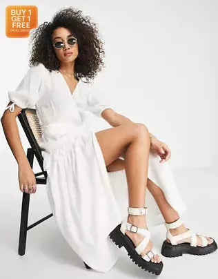 Topshop Women's Off White Dress ANF1855
