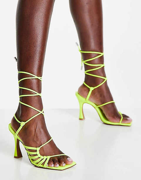 ASOS Design Women's Lime Yellow Heeled ANS95 (Shoes49,95) shr
