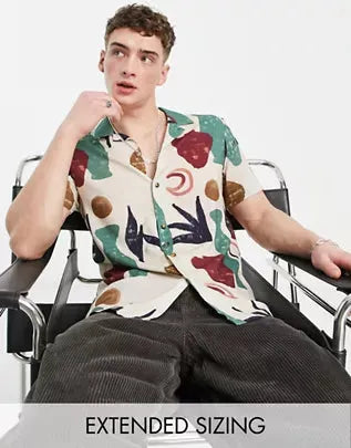 Asos Design Men's Multicolor Shirt ANF740