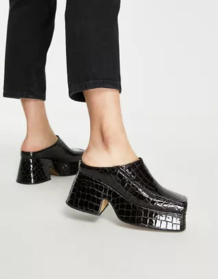 Topshop Women's Dark Brown Heel ANS655