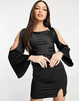Topshop  Women's Black Dress ANF1883