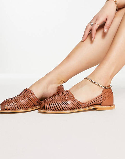 ASOS Design Women's Camel Flat Shoes ANS235(SHOES 56,57)(shr)