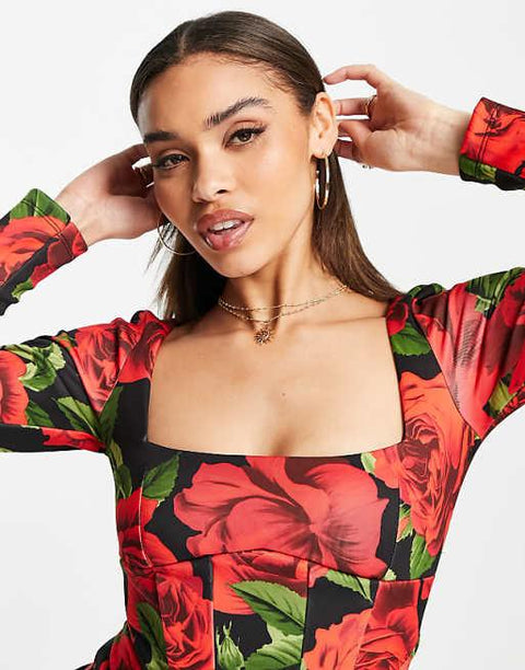Asos Design Women's Multicolor Dress ANF3087