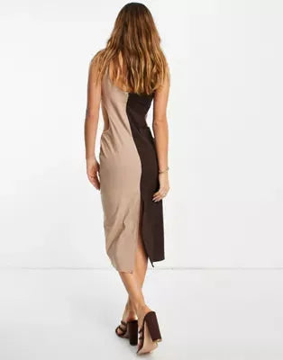 Asos Design Women's Tan  Dress ANF817