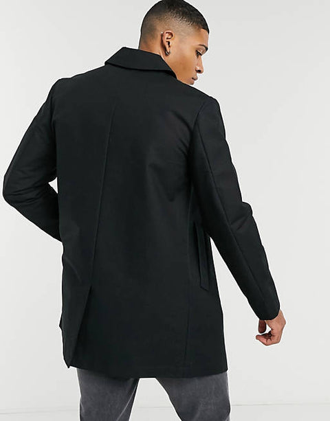 Asos Design Men's Black Coat ANF306 (AN75) shr