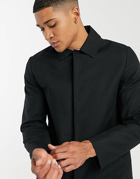 Asos Design Men's Black Coat ANF306 (AN75) shr