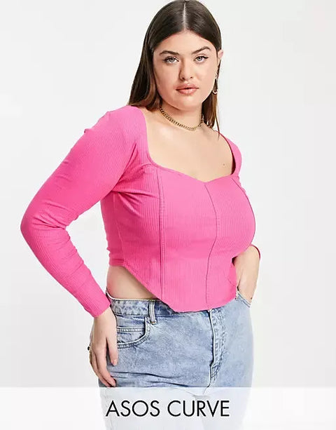 Asos Design Women's Fuchsia Blouse ANF665