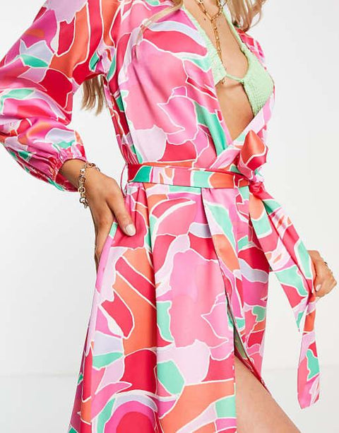 Asos Design Women's Multicolor Swimwear Cover Up ANF3071