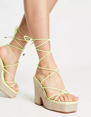 Topshop Women's Lime Green Heel ANS583