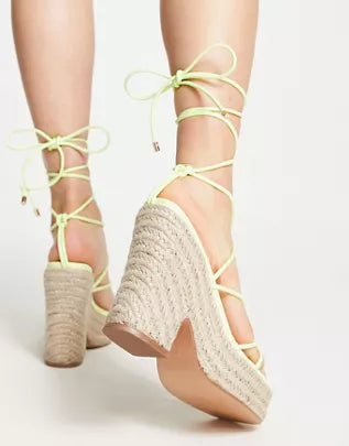 Topshop Women's Lime Green Heel ANS583