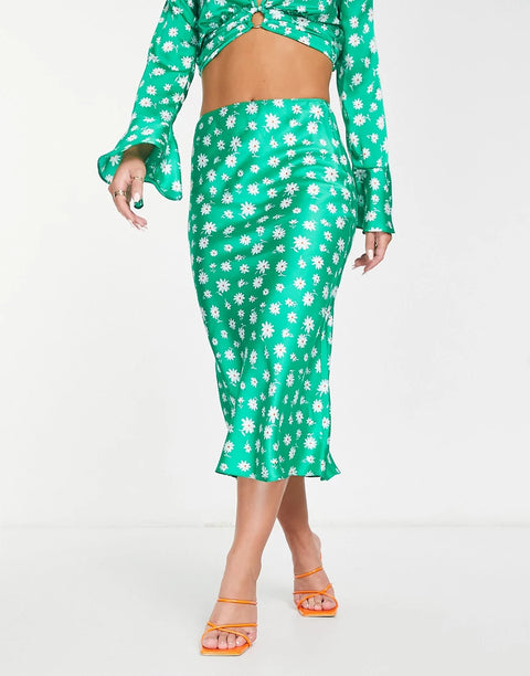 Miss Selfridge Women's Green Skirt ANF1160