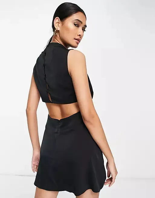 Asos Design Women's Black Dress ANF876
