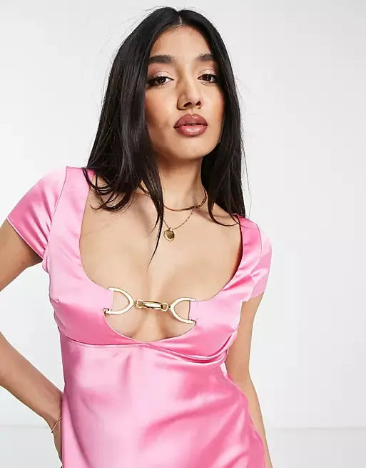 Asos Design Women's Pink Dress ANF1830