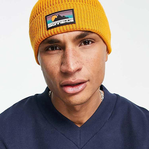 Asos Design Men's Mustard Beanie ANA118