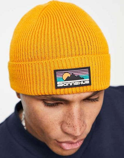 Asos Design Men's Mustard Beanie ANA118