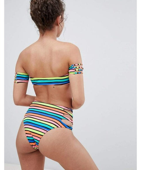 Bershka Women's Multicolor Bikini Top 4238/636/800 (FL55)