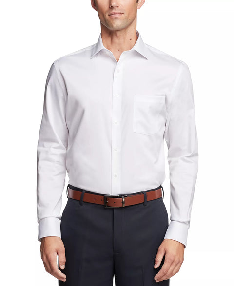 Van Heusen Men's White Regular-Fit Ultraflex Dress Shirt |Van Heusen In Lebanon