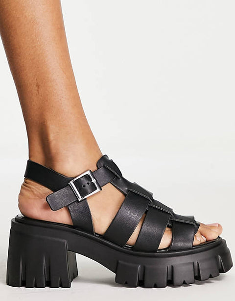 ASOS Design  Women's Black Sandal ANS352 (Shoes53,56)