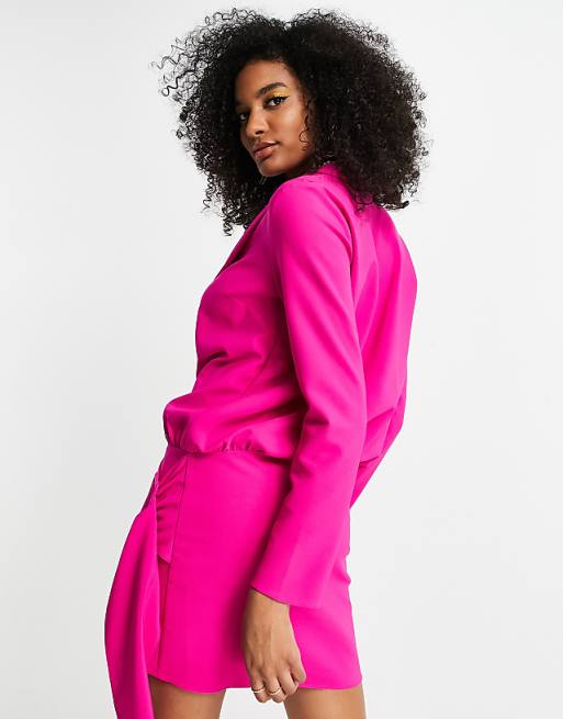 Asos Design Women's Pink Belted Blazer Dress ANF3023