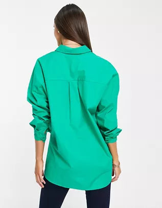 Topshop Women's Green Shirt ANF1595