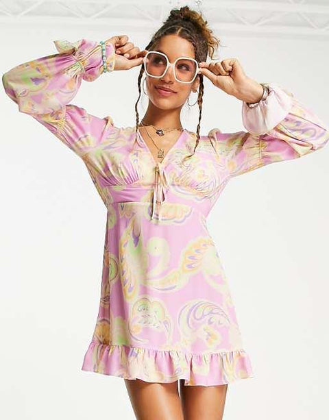 Asos Design Women's Multicolor Dress ANF3077