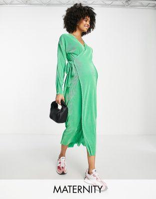 Topshop Women's Green Maternity Dress ANF3209