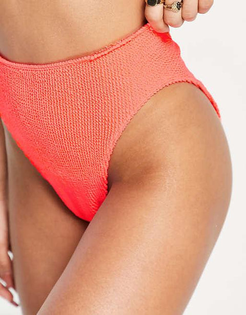 Asos Design Women's Neon Coral Bikini Bottom ANF2906
